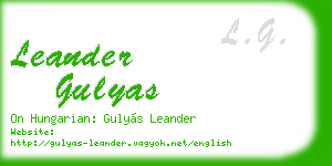 leander gulyas business card