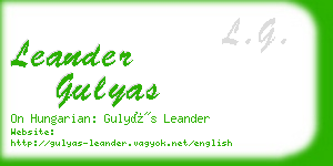 leander gulyas business card